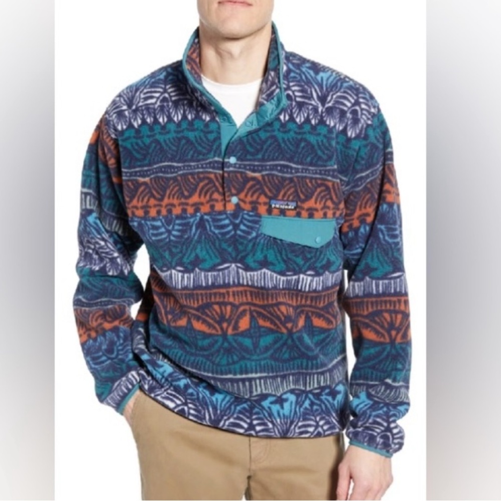 Patagonia Synchilla Snap-T Fleece Pullover Men's Size XXL Tradewinds Stone Blue